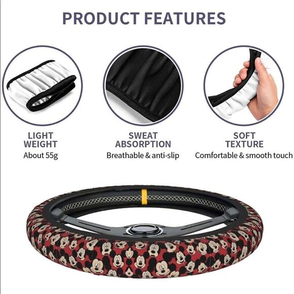 Mickey Mouse Steering Wheel Cover NWT - Picture 7 of 11